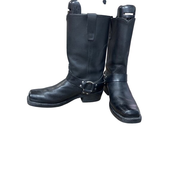 Durango Mens Black leather buckle mid calf western boots Sz 9.5D SKU 9771 - Picture 2 of 16